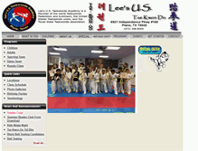 Tablet Screenshot of leesustaekwondo.com